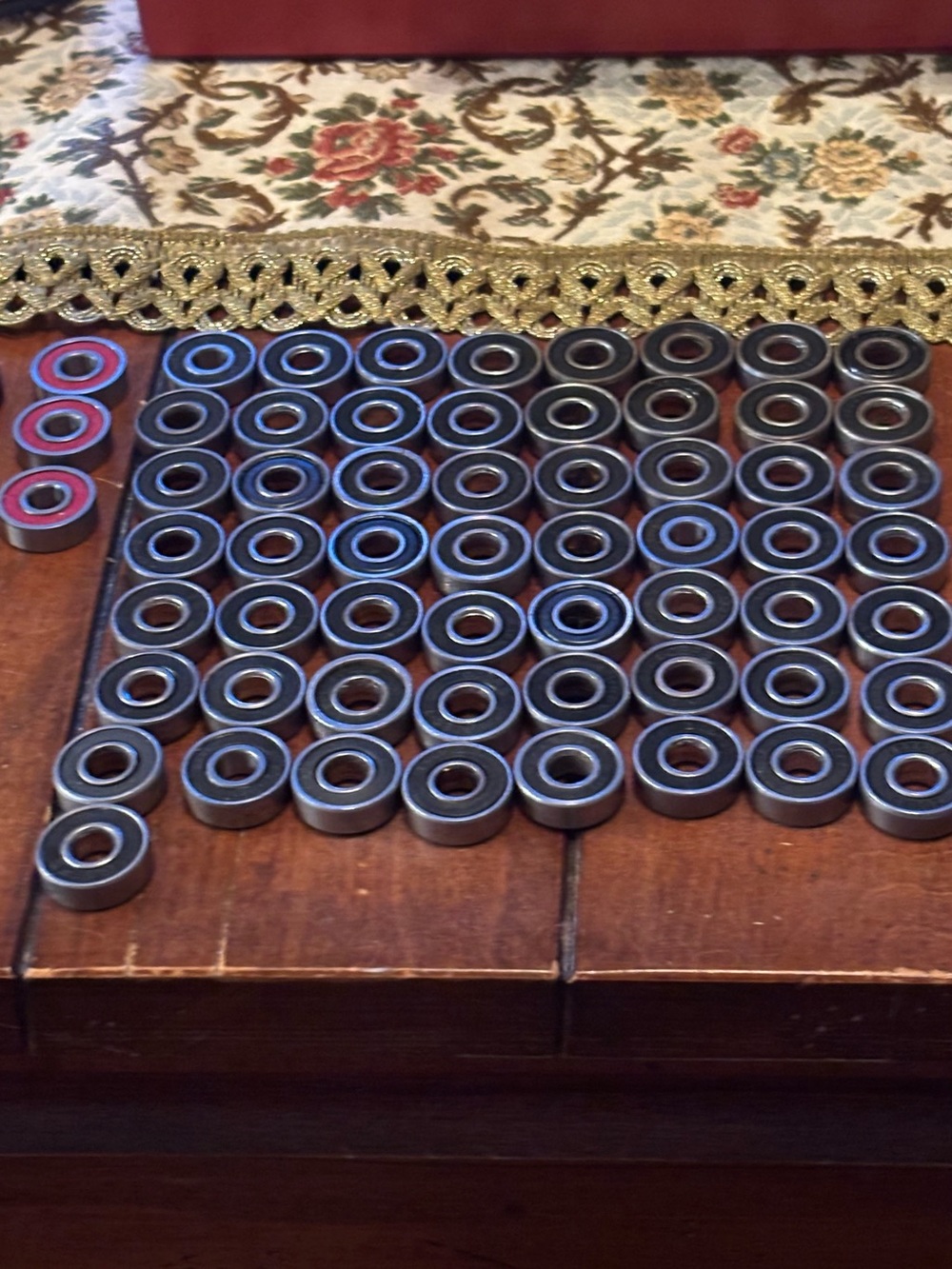 105 Used Skateboard Bearings Lot ABEC 7 ABEC 9 Mixed 608RS 608Z Includes 3 Bones